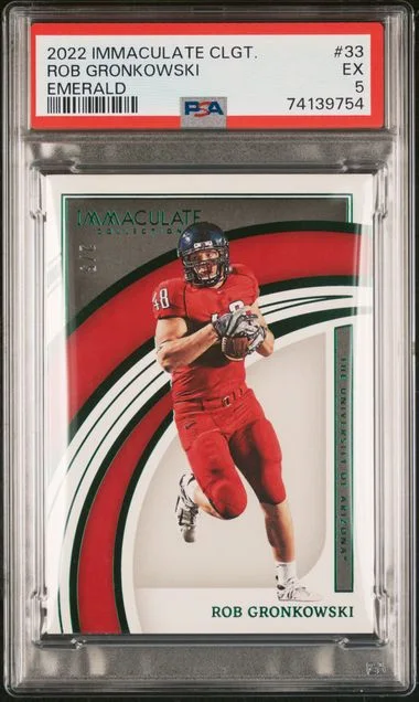 2022 Panini Immaculate Collection Rob Gronkowski Collegiate Emerald #33 card image