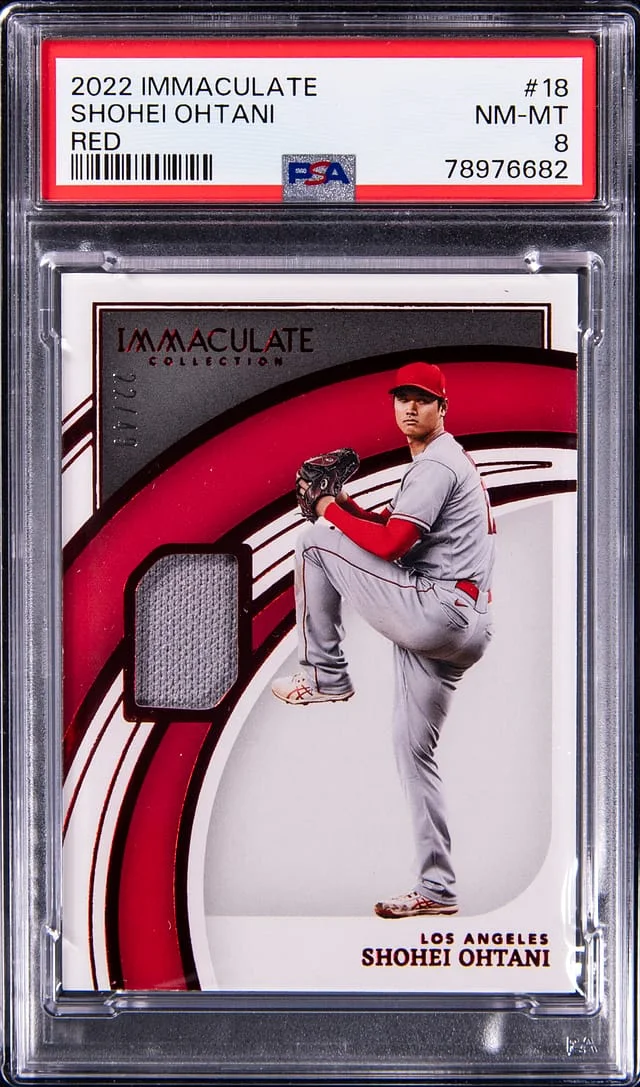 2022 Panini Immaculate Collection Shohei Ohtani Red #18 card image