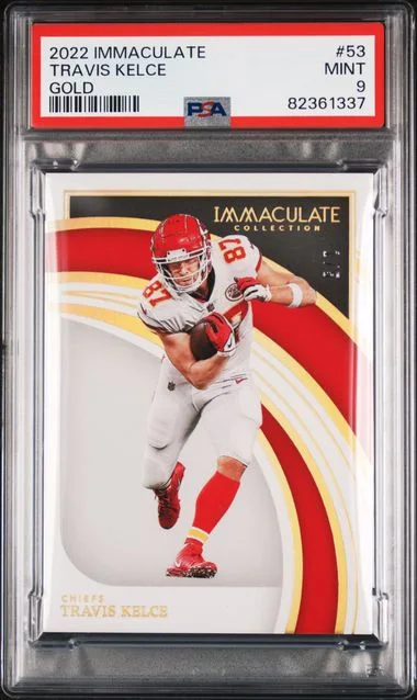 2022 Panini Immaculate Collection Travis Kelce Gold #53 card image
