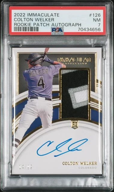 2022 Panini Immaculate Colton Welker Patch Autograph (RPA) #126 card image