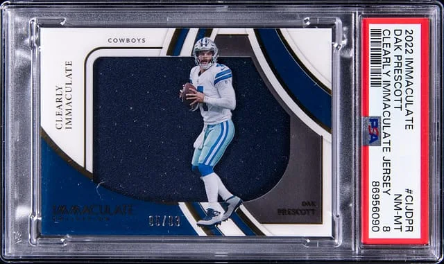 2022 Panini Immaculate Dak Prescott Clearly Immaculate Jersey #CIJDPR card image