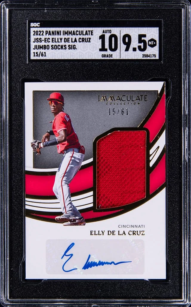 2022 Panini Immaculate Elly De La Cruz Jumbo Socks Signature #JSS-EC card image