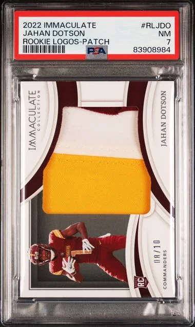 2022 Panini Immaculate Jahan Dotson Logos Patch #RL-JDO card image