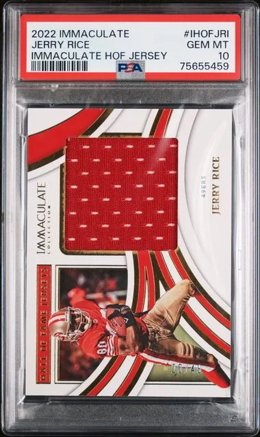 2022 Panini Immaculate Jerry Rice Immaculate Hall Of Fame Jerseys #IHOF-JRI card image