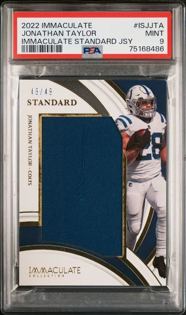 2022 Panini Immaculate Jonathan Taylor Immaculate Standard Jerseys #ISJ-JTA card image