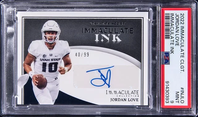2022 Panini Immaculate Jordan Love Collegiate Immaculate Ink #IN-JLO card image
