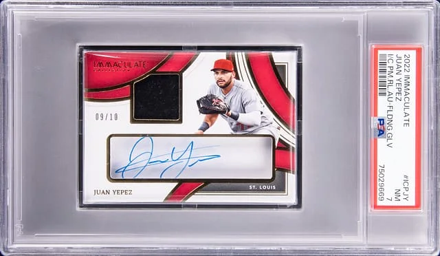 2022 Panini Immaculate Juan Yepez Clear Prime Relic Autographs #ICPJY card image