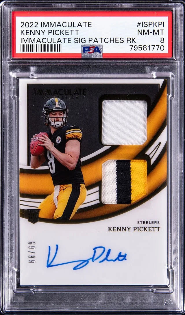 2022 Panini Immaculate Kenny Pickett Signature Patch #ISP-KPI card image