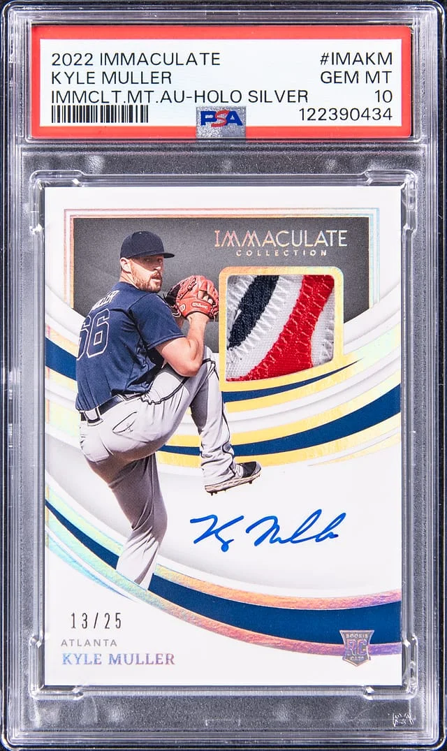 2022 Panini Immaculate Kyle Muller Immaculate Material Autograph Holo Silver #IMA-KM card image