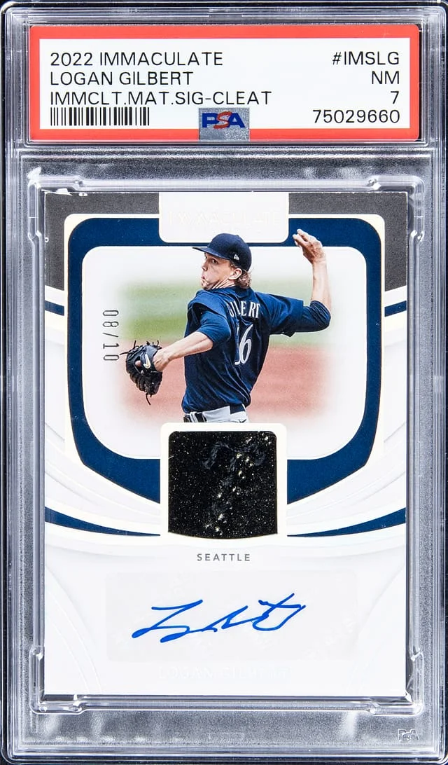 2022 Panini Immaculate Logan Gilbert Material Signatures Cleats #IMSLG card image