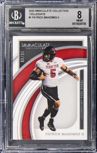 2022 Panini Immaculate Patrick Mahomes II Collegiate #1 card image