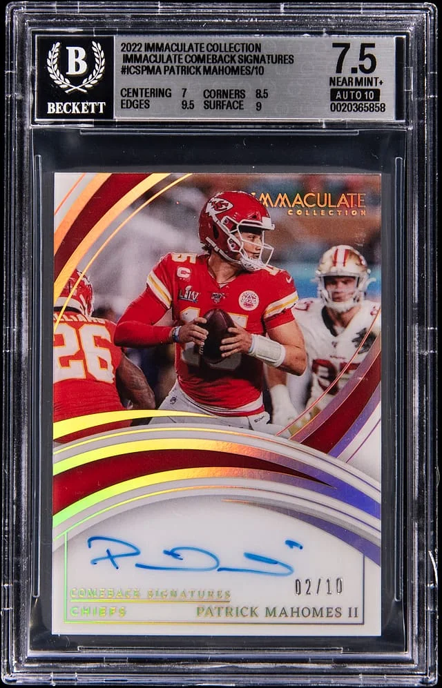 2022 Panini Immaculate Patrick Mahomes II Comeback Signatures #ICS-PMA card image