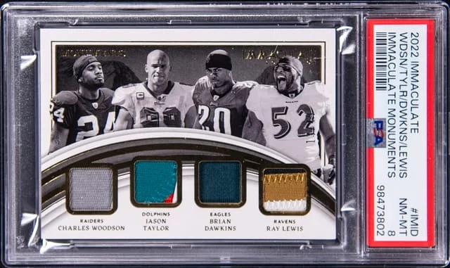 2022 Panini Immaculate Woodson/Taylor/Dawkins/Lewis Monuments #IM-ID card image