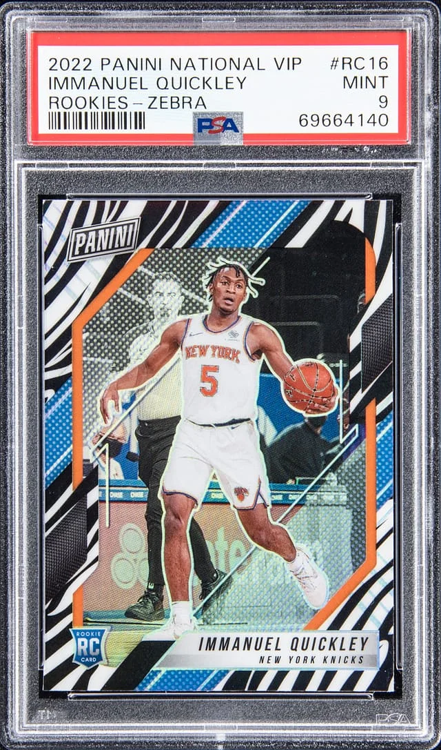 2022 Panini Immanuel Quickley National VIP Rookies Zebra #RC16 card image