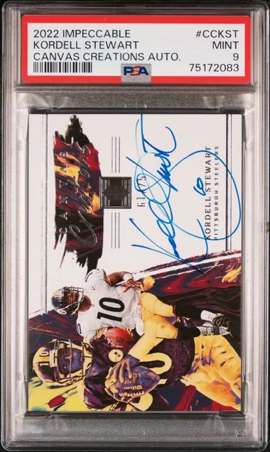 2022 Panini Impeccable Canvas Creations Autographs Cckst Kordell Stewart #no-number card image
