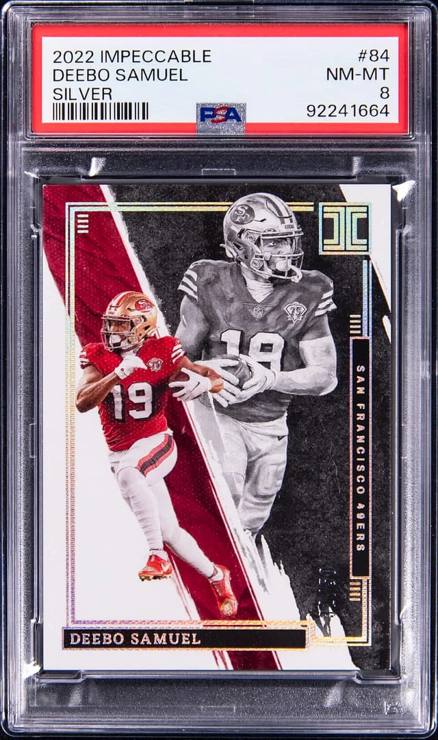 2022 Panini Impeccable Deebo Samuel Silver #84 card image