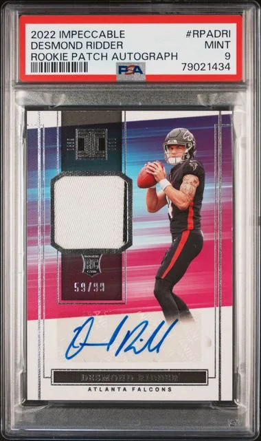 2022 Panini Impeccable Desmond Ridder Patch Autographs #RPADRI card image
