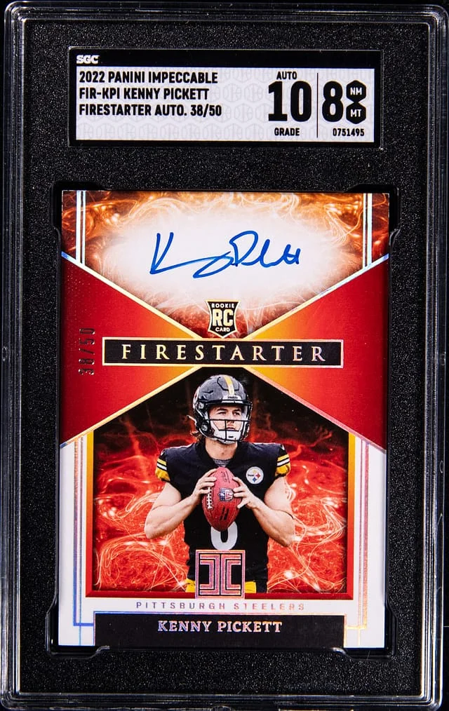 2022 Panini Impeccable Kenny Pickett Firestarter Autograph #FIR-KPI card image