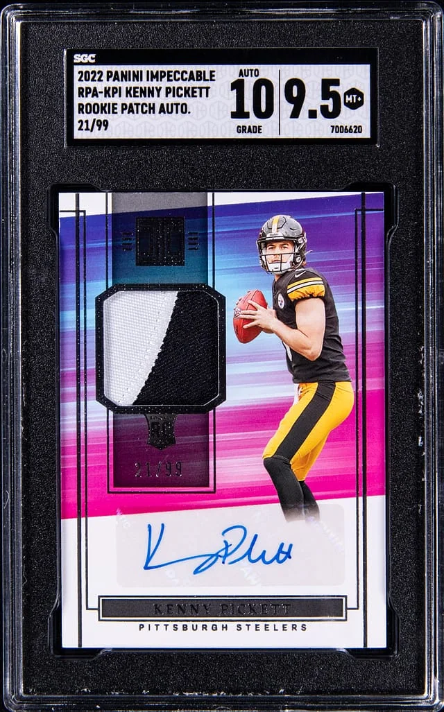 2022 Panini Impeccable Kenny Pickett Patch Autograph (RPA) #RPA-KPI card image