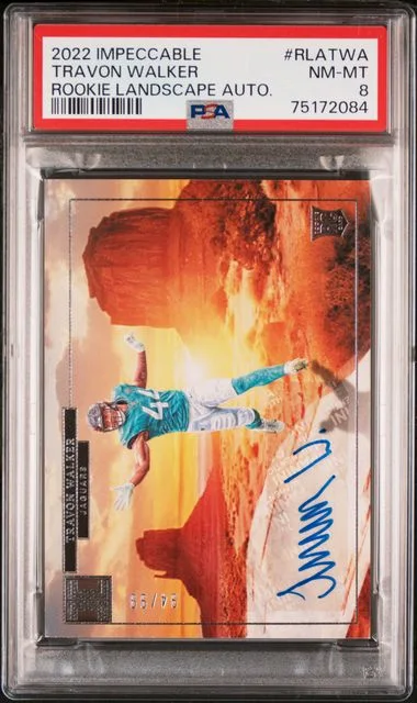 2022 Panini Impeccable Landscape Autographs Rlatwa Travon Walker #no-number card image