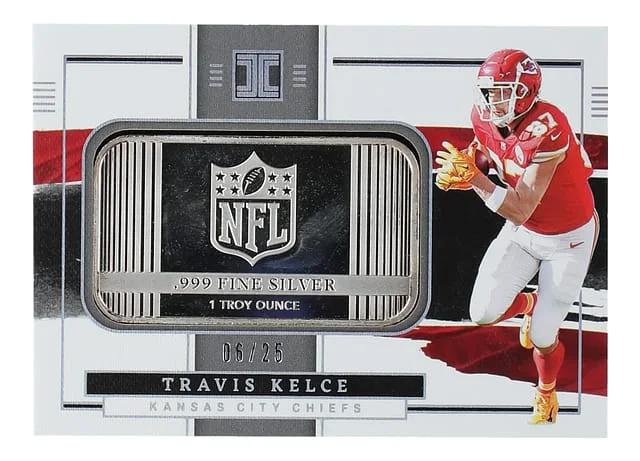 2022 Panini Impeccable Travis Kelce .999 Fine Silver 1 Troy Ounce #SS-TKE card image