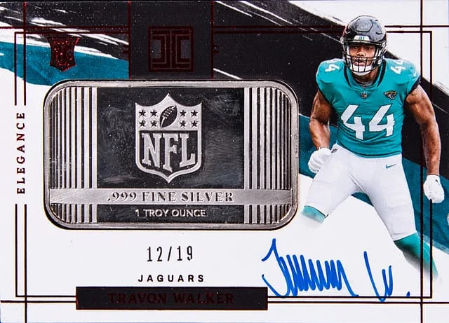2022 Panini Impeccable Travon Walker Silver Ounce Autograph #122 card image