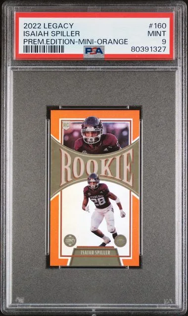 2022 Panini Isaiah Spiller Legacy Premium Edition-Mini-Orange #160 card image