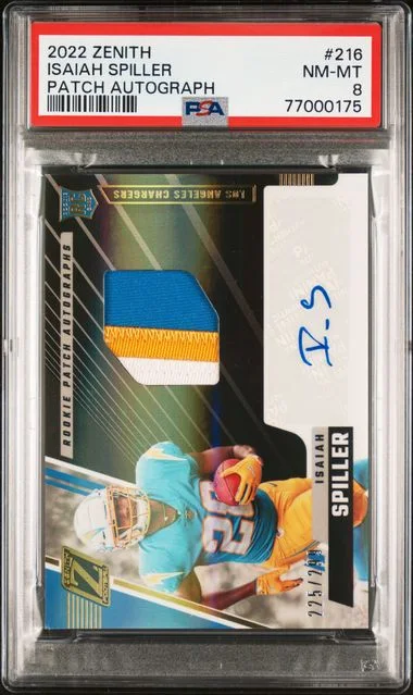 2022 Panini Isaiah Spiller Zenith #216 card image