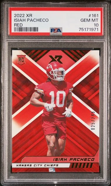 2022 Panini Isiah Pacheco XR Red #161 card image