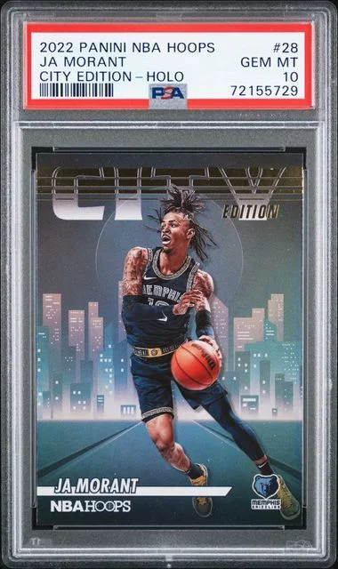 2022 Panini Ja Morant NBA Hoops City Edition Holo #28 card image