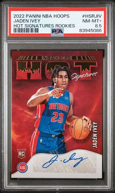 2022 Panini Jaden Ivey NBA Hoops Hot Signatures Rookies #HSRJIV card image