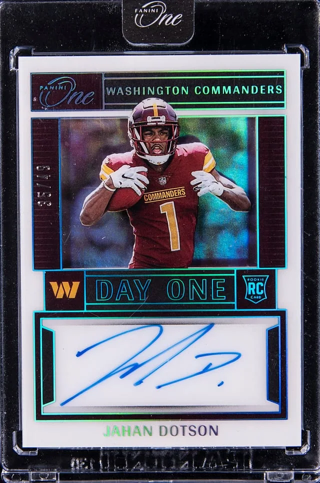 2022 Panini Jahan Dotson One Day One Autograph Bronze #108 card image