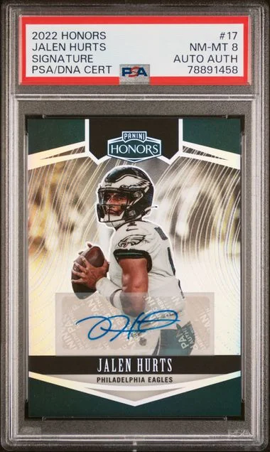 2022 Panini Jalen Hurts Honors Signature #17 card image