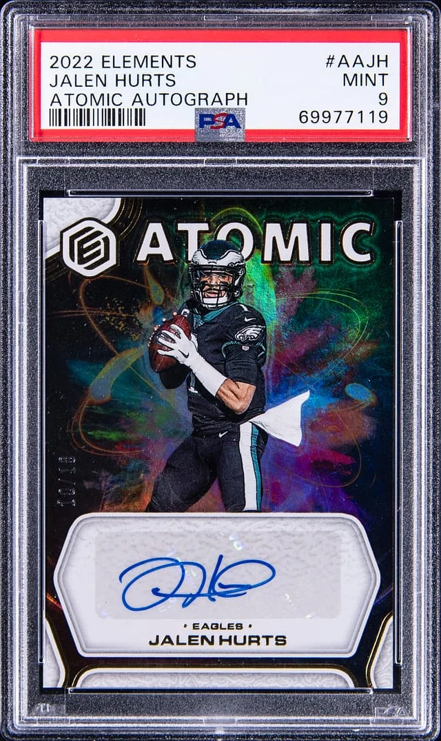 2022 Panini Jalen Hurts Elements Atomic Autographs #AAJH card image
