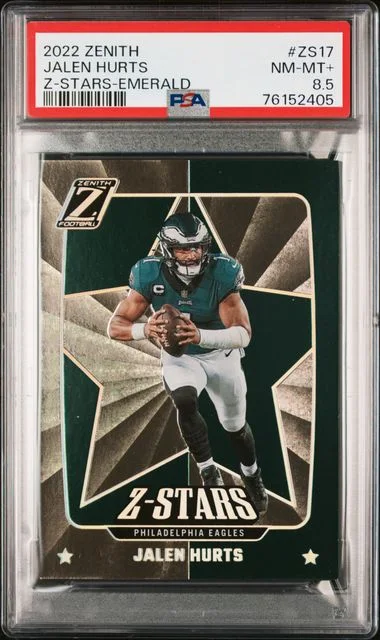 2022 Panini Jalen Hurts Zenith Z-Stars Emerald #ZS-17 card image