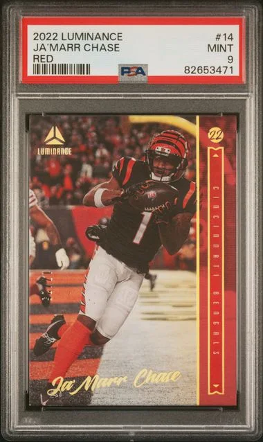 2022 Panini Ja’Marr Chase Luminance Red #14 card image