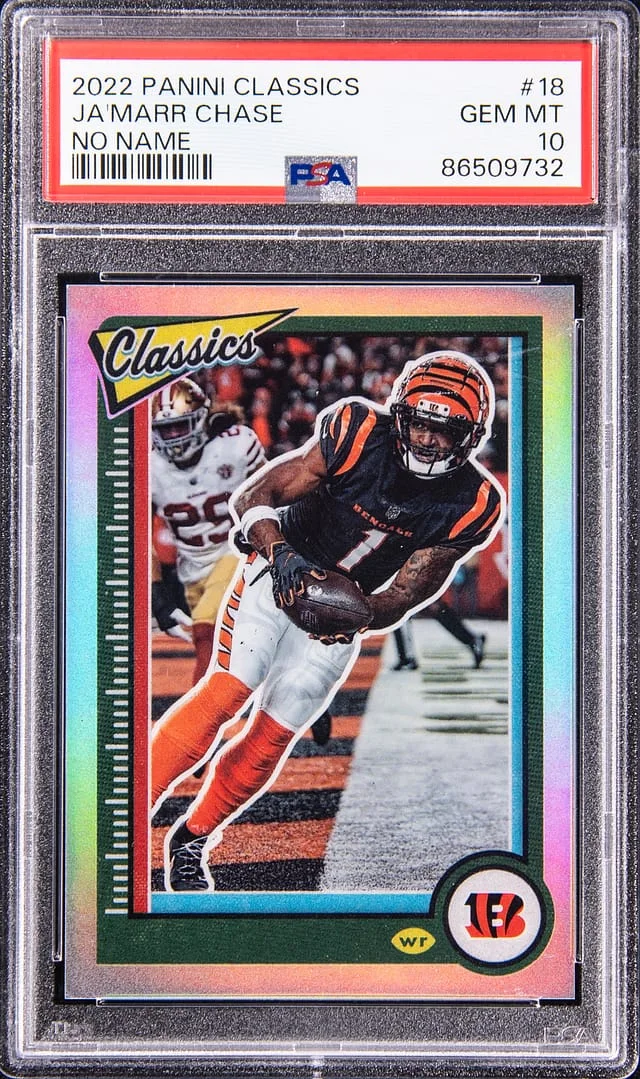 2022 Panini Ja'Marr Chase Classics No Name #18 card image
