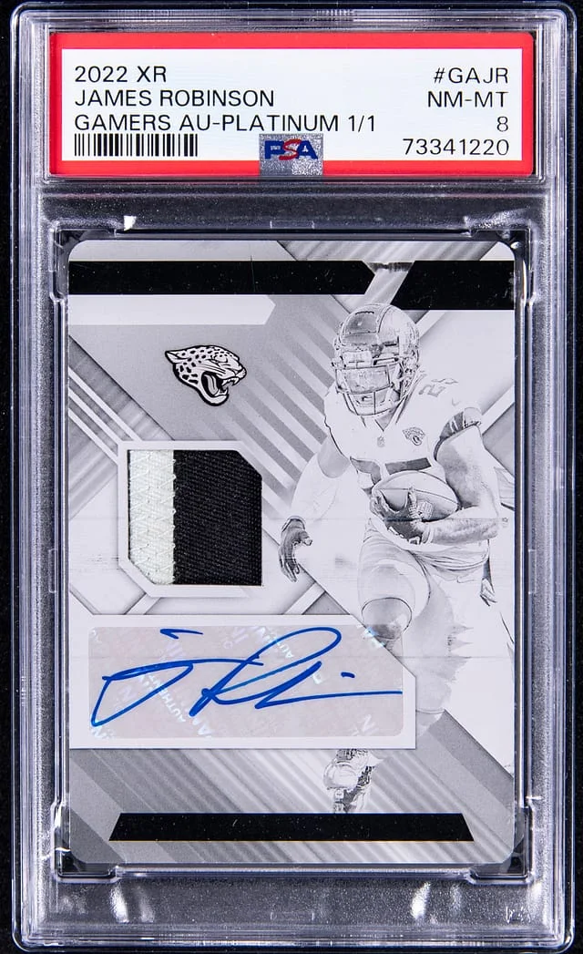 2022 Panini James Robinson (#44927) Xr Gamers Autographs Platinum 1/1 #GAJR card image