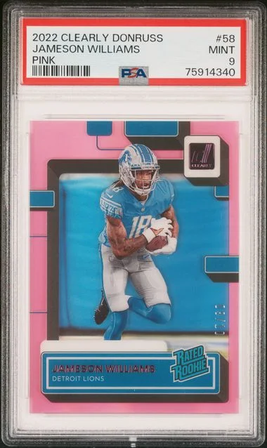 2022 Panini Jameson Williams Clearly Donruss Pink #58 card image