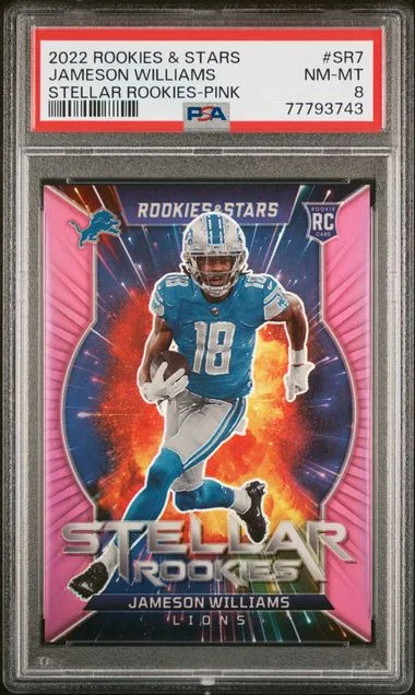 2022 Panini Jameson Williams Rookies & Stars Stellar Rookies Pink #Sr7 card image