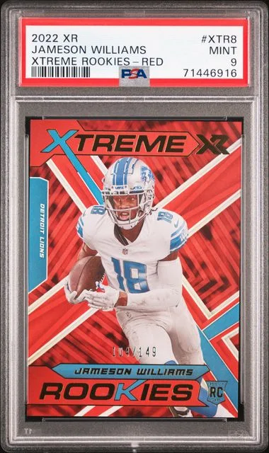 2022 Panini Jameson Williams XR Xtreme Rookies Red #XTR-8 card image