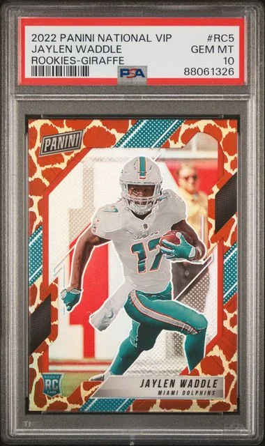 2022 Panini Jaylen Waddle National VIP Rookies Giraffe #RC5 card image