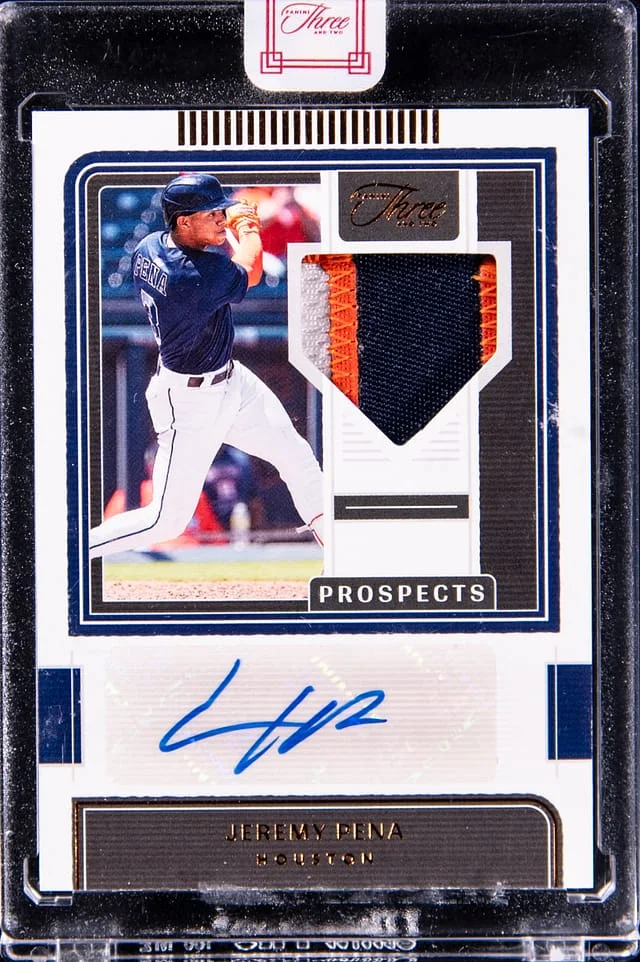 2022 Panini Jeremy Pena Three And Two Prospect Jersey Autographs #PJA-JP card image