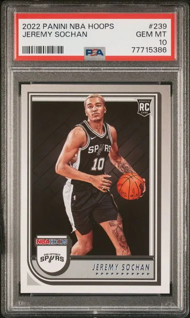 2022 Panini Jeremy Sochan NBA Hoops #239 card image