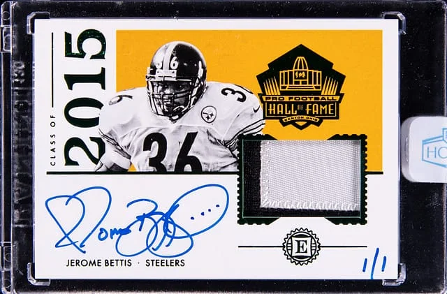 2022 Panini Jerome Bettis Honors Recollection '18 Panini Encased Hall of Fame Class #HOF-JB card image