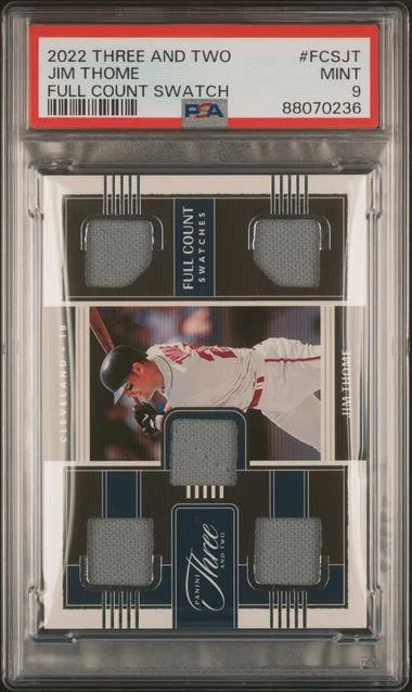 2022 Panini Jim Thome Game-Used Three and Two Full Count Swatches #FCSJT card image