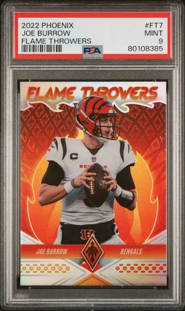 2022 Panini Joe Burrow Phoenix Flame Throwers #FT7 card image