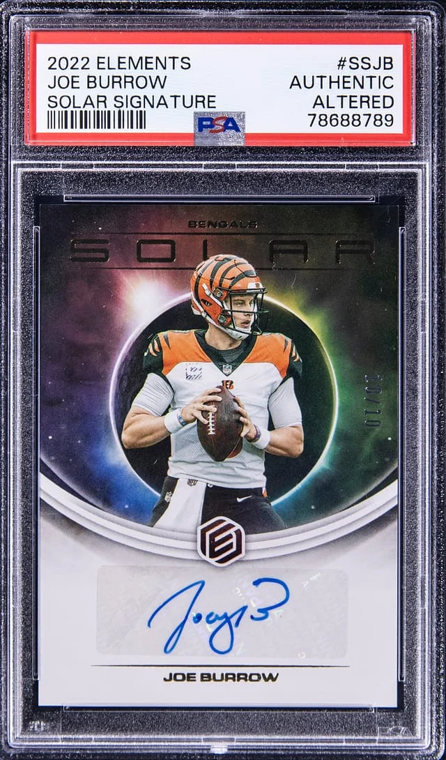 2022 Panini Joe Burrow Elements Solar Signature #SS-JB card image