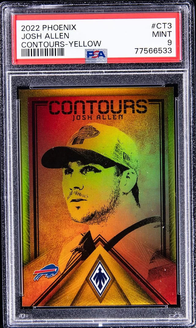 2022 Panini Josh Allen Phoenix Contours Yellow #CT3 card image