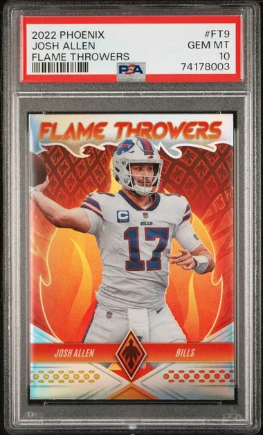 2022 Panini Josh Allen Phoenix Flame Throwers #FT9 card image